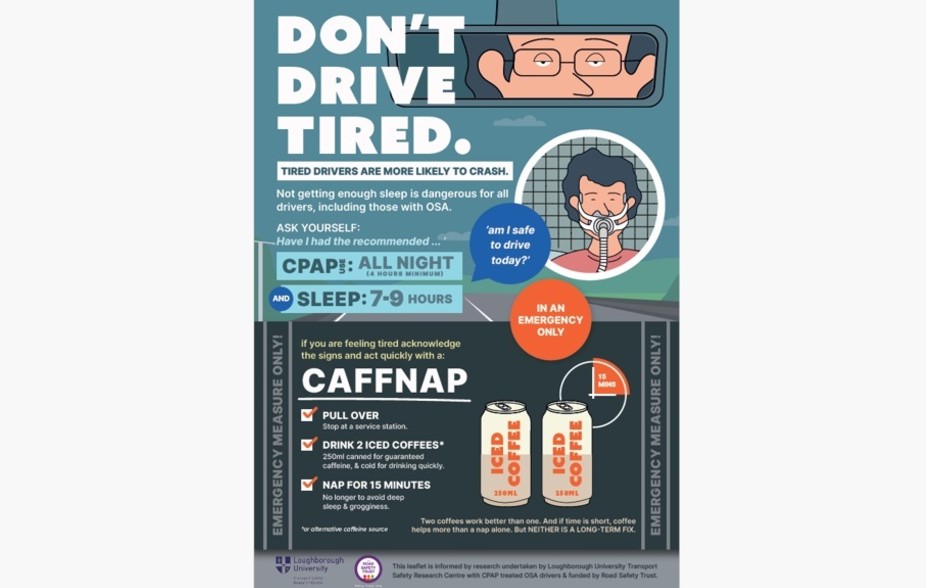 The infographic outlines the researchers' recommended response to driver sleepiness in people with obstructive sleep apnoea. Download it here.