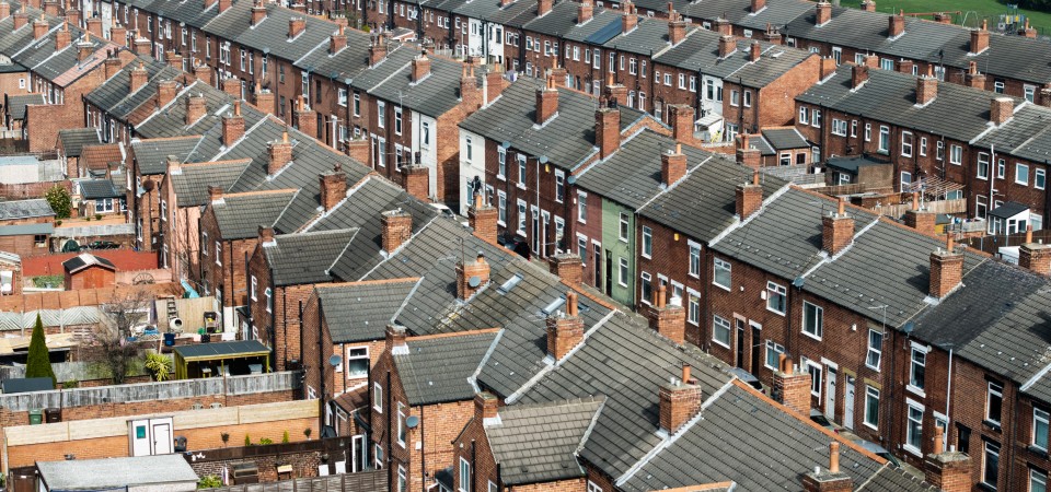 An aerial view of a council estate