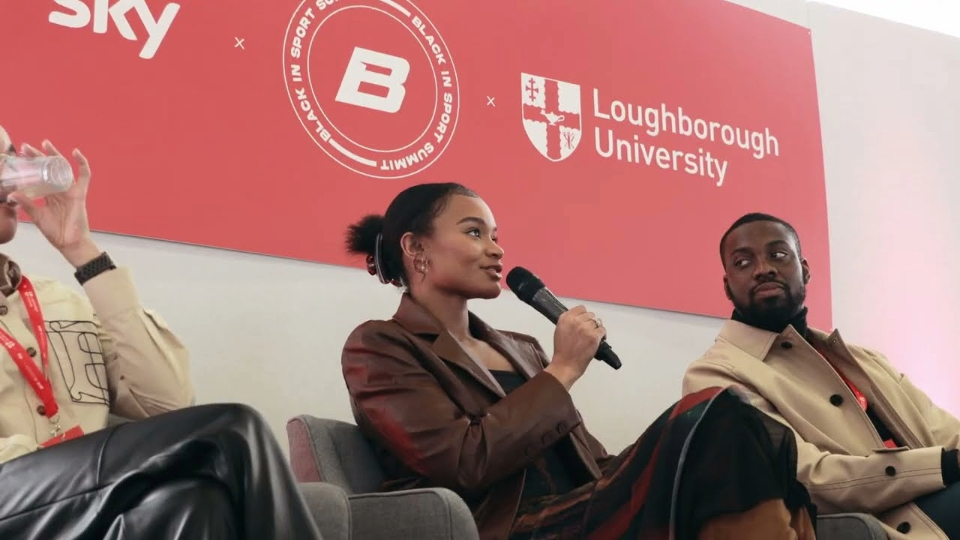 A panel speaking at the summit