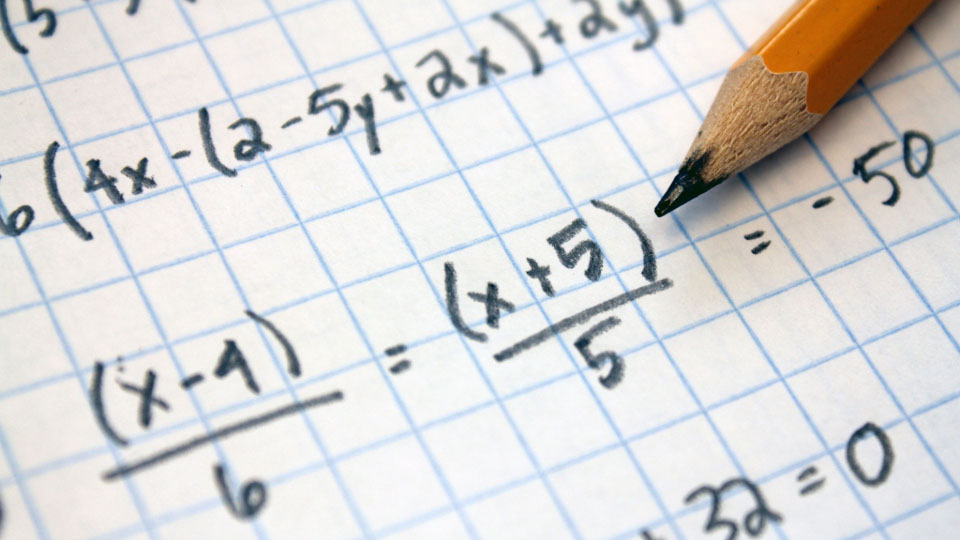 Pencil and a maths equation