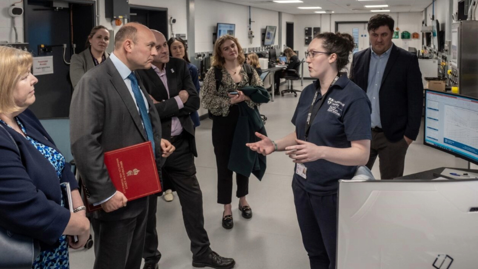 Minister Andrew Griffith MP and Jane Hunt MP receiving a tour of NCCAT