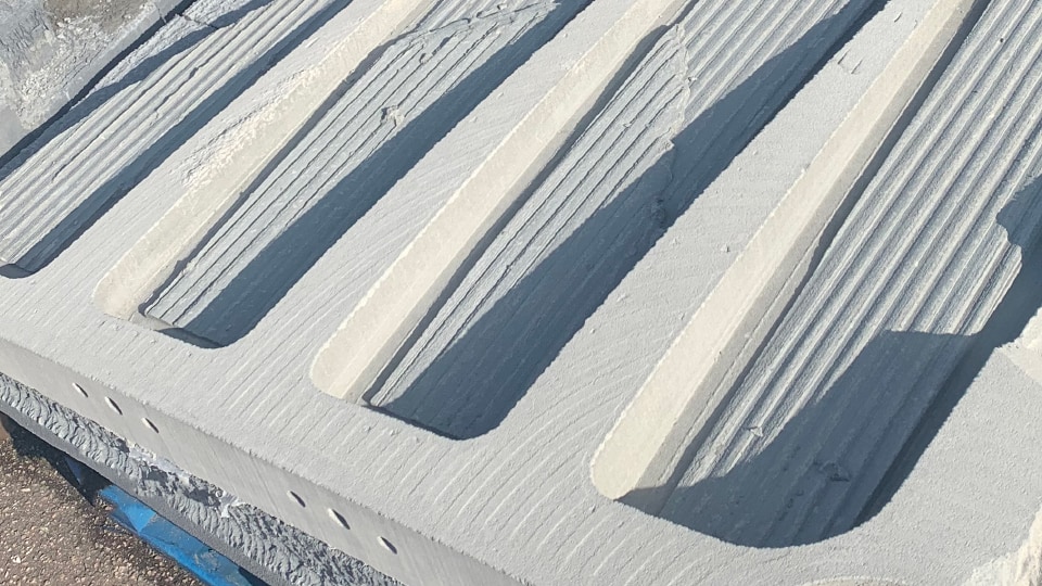 Hybrid concrete printed part