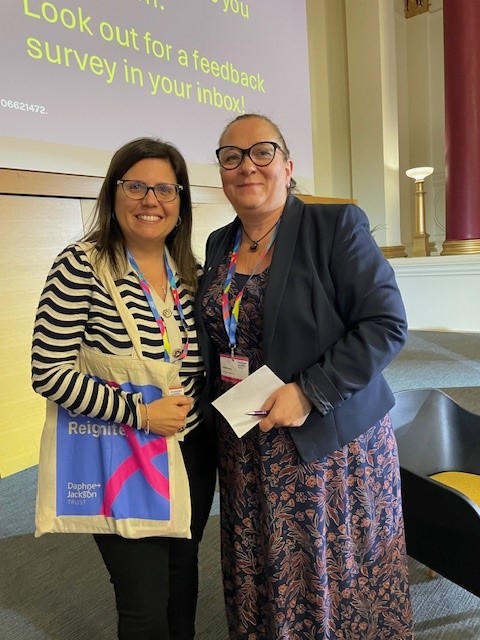 Jenny and Katie Perry, Chief Executive at the DJ Trust