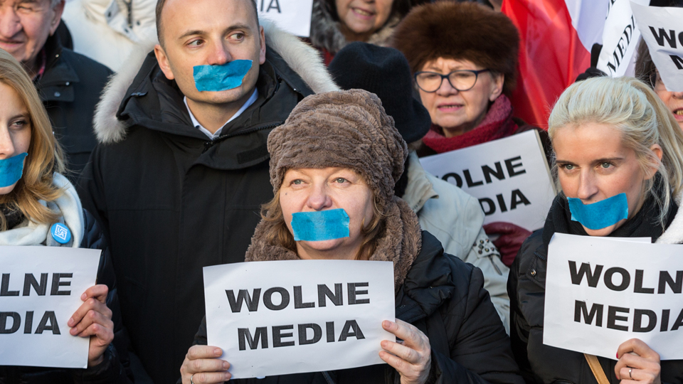 A Wolne Media protest, Poland