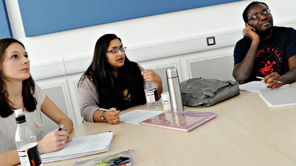 Photograph of a group of students - taken during a seminar