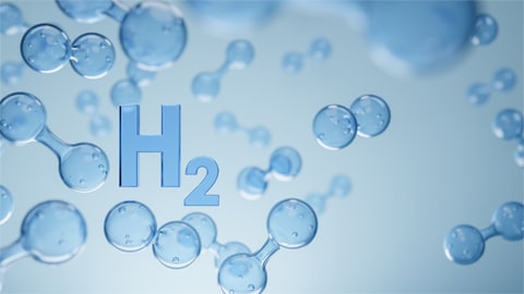 illustration of hydrogen molecules