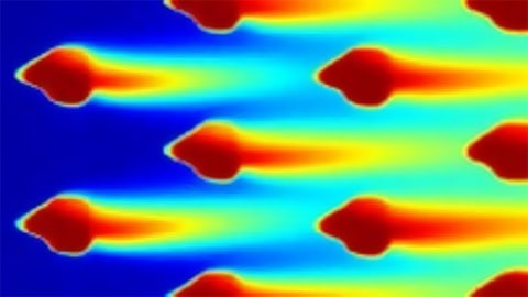 Thermal image of heat transfer in fuel combustion