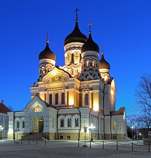 Alexander Nevsky Cathedral in Tallinn in early morning, Estonia