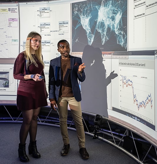 Systems Engineering Students working in the Advanced VR Research Centre