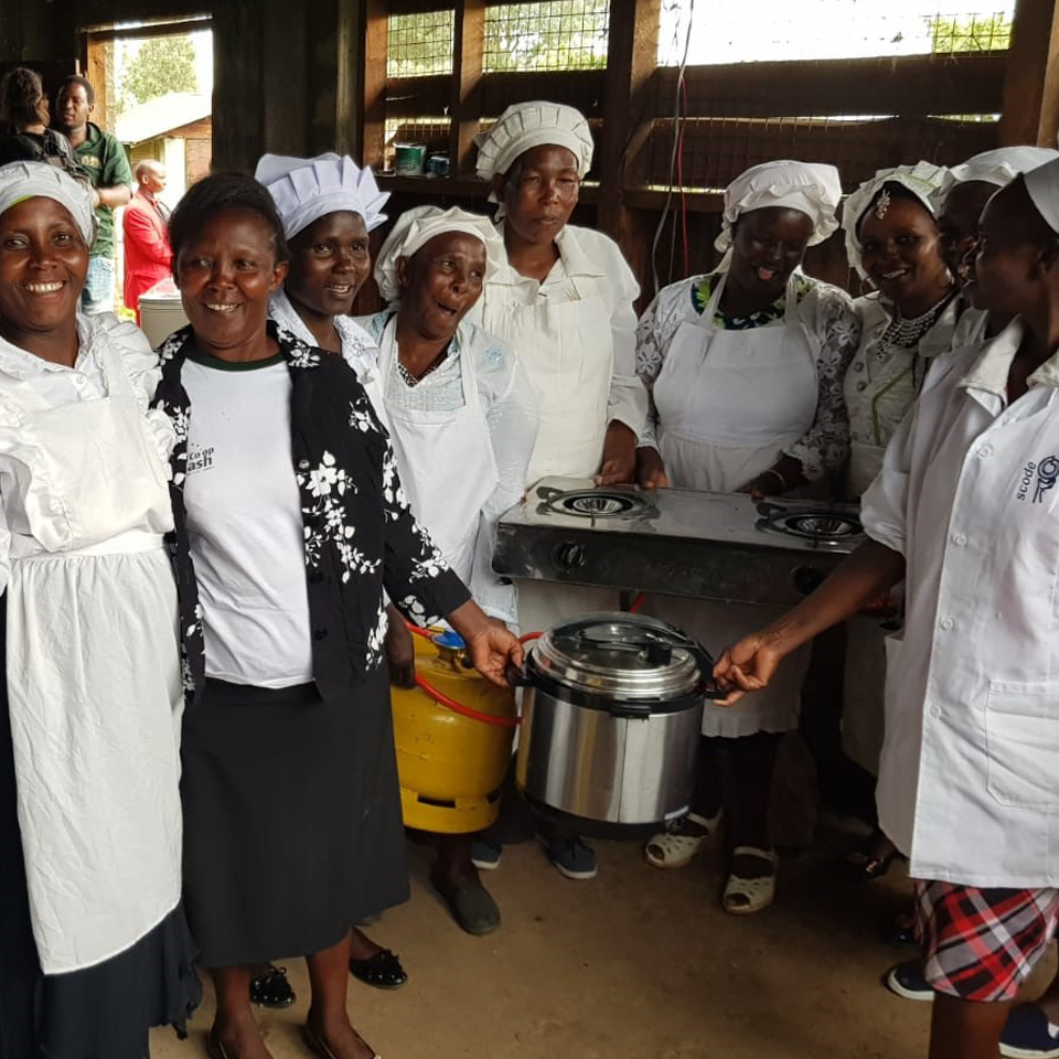 Members of the community involved in the Kenyan nano-grids initiative 