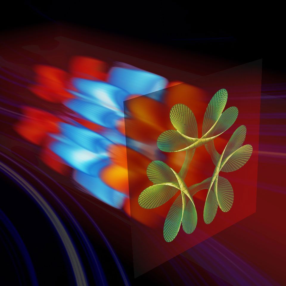 3D information (time and space) generated by the terahertz image of a flat object