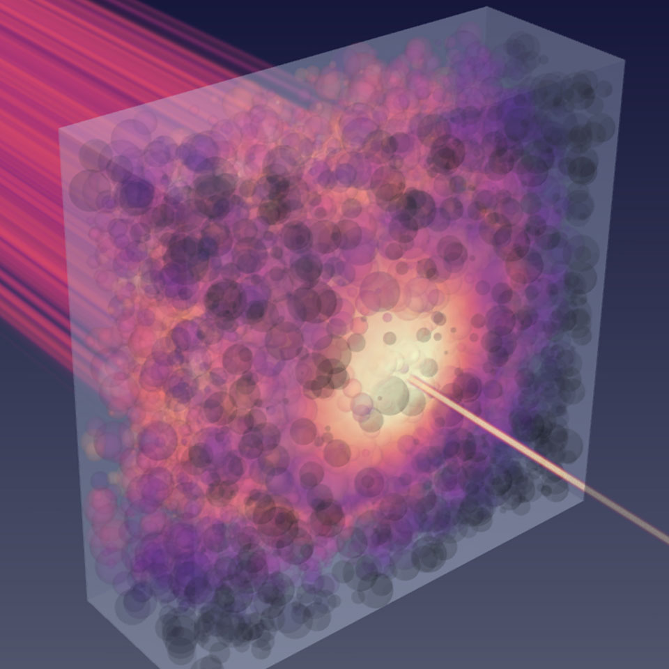 Properly illuminated, a random complex material can refocus light into a single point not disperse it