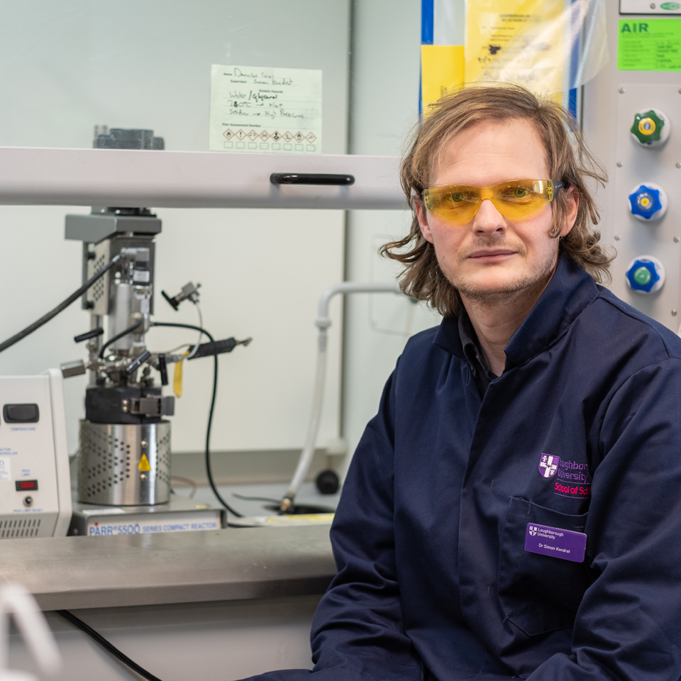 Simon Kondrat working in the lab