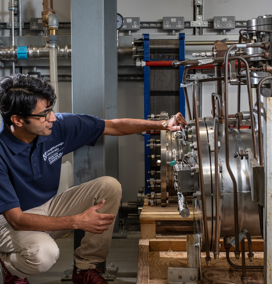 A researcher in the NCCAT facilities