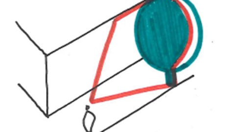 Diagram showing visual impact of street-level greenery