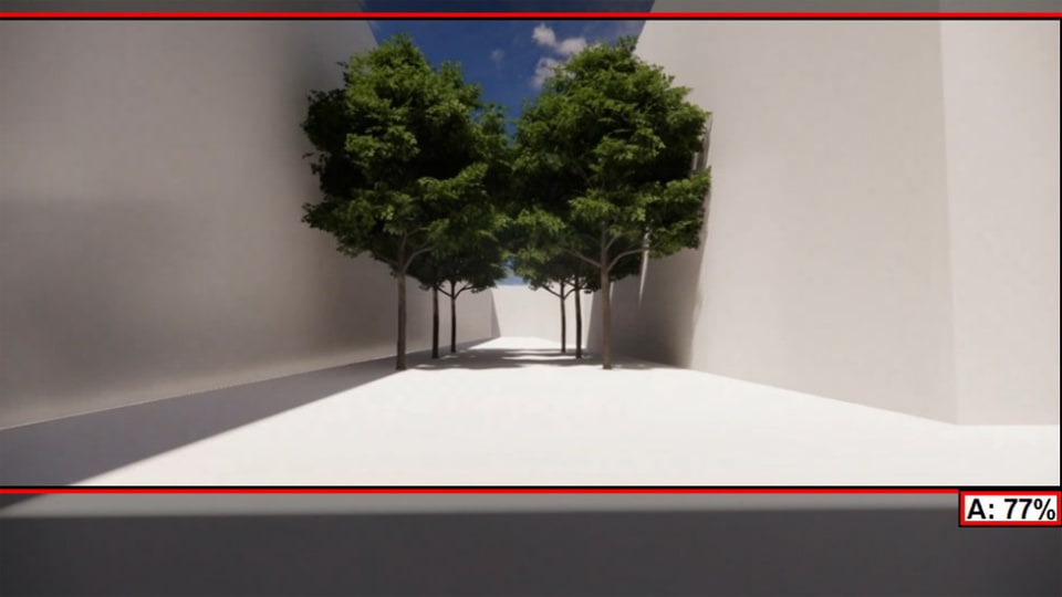 Virtual environment with trees
