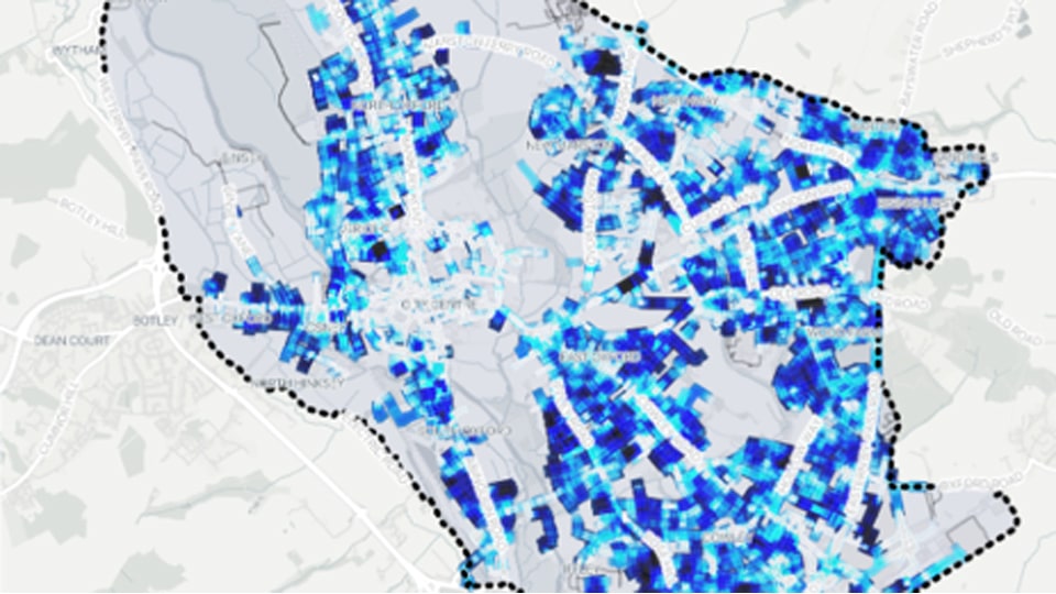 Heatmap of spacial accessibility