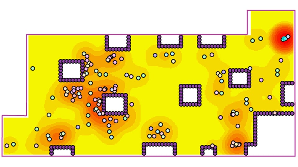 Museum visitor line of sight