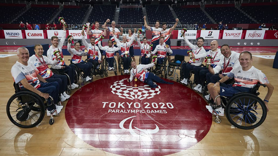Parathletes celebrating medal success at Tokyo 2020
