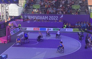 Scottish Wheelchair Basketball team competing at the 2022 Commonwealth Games