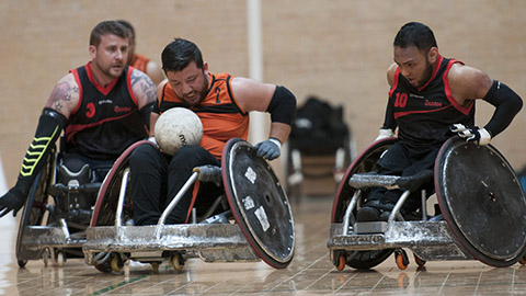 Wheelchair rugby match