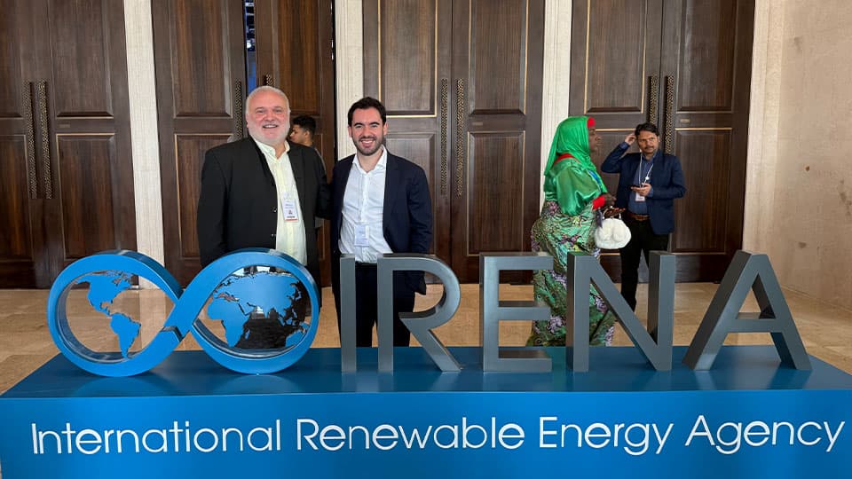 Professor Ed Brown and Mr. Jose Luis Ortega Moreno at IRENA