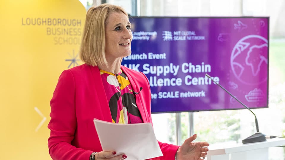 Professor Jan Godsell speaking at the launch event