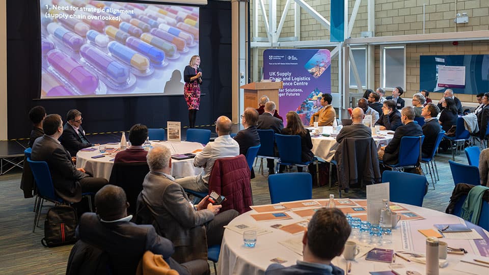 tables of attendees at a UK SCALE Centre event