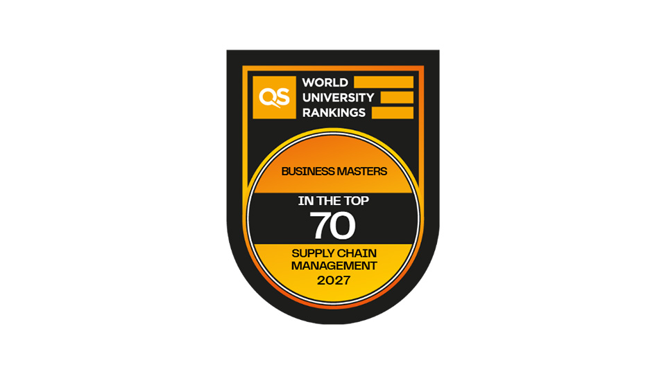 QS Business Masters in the top 70 ranking for Supply Chain Management 2027