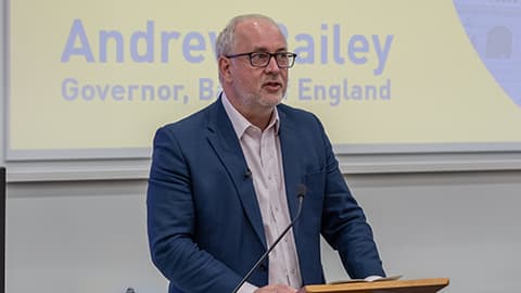 Vice-Chancellor Professor Nick Jennings talking at a lectern