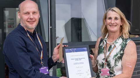 Antti Lyyra receives the Early Career Researcher of the Year award.