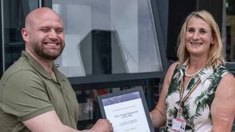 Nick Black receives the Early Career Researcher of the Year award.