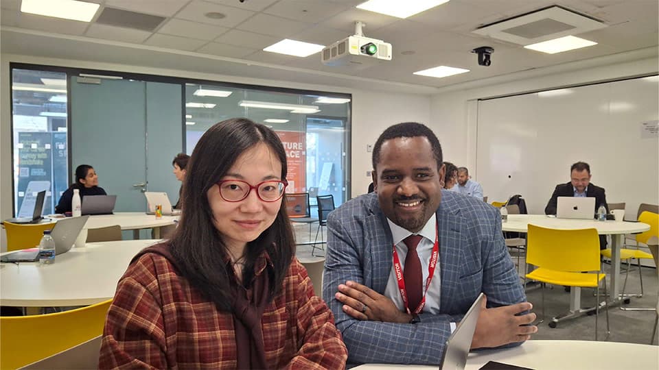 Dr Yang with ACDF chairman Gilbert Nyandeje