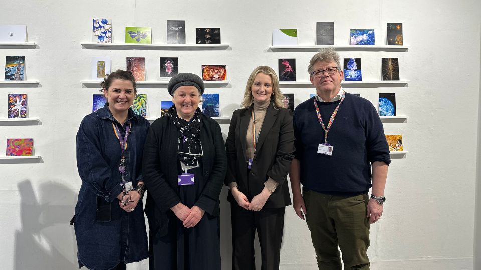 Linda from Joshibi University stood with SDCA staff, Rebecca, Ann and Andy