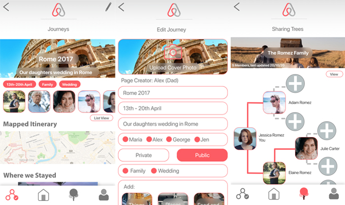 Airbnb screen designs