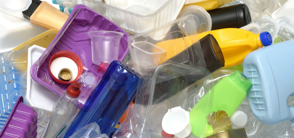 a variety of plastic packaging
