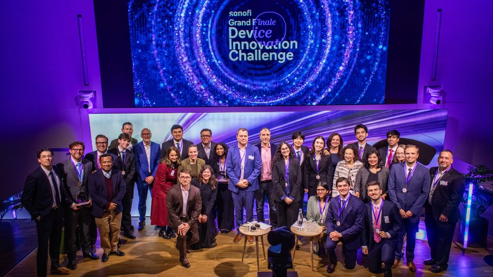 Winners of Sanofi Design Competition stood for a photograph