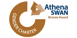 A logo that reads: gender charter, athena swan. 