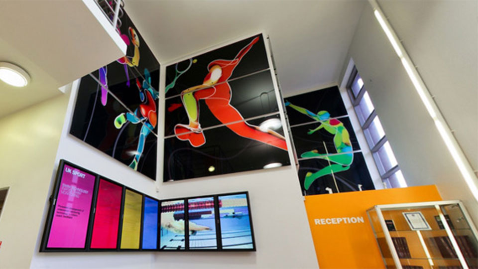 Sports Technology Institute reception area.