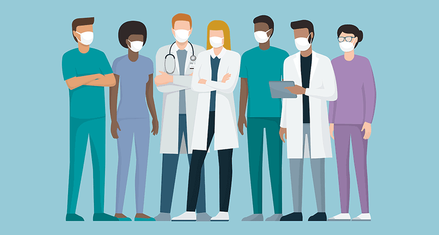 NHS workers illustration