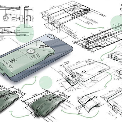 Product design sketches