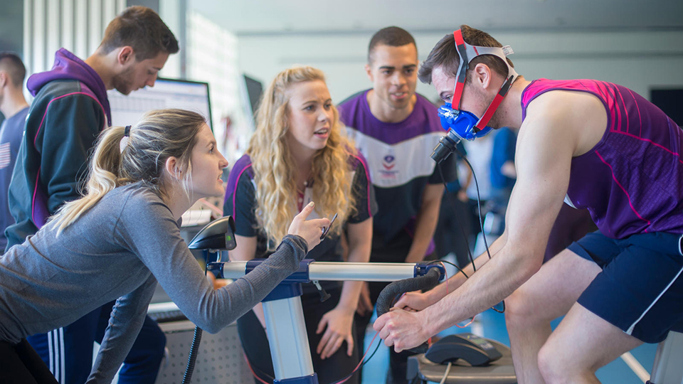 Sport and Exercise Science students in a practical session
