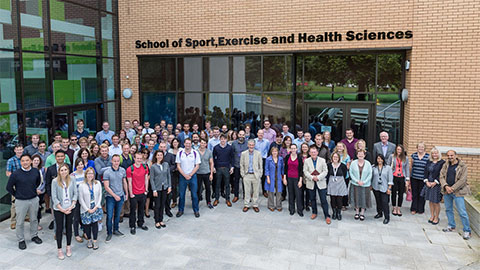 SSEHS staff outside the School entrance