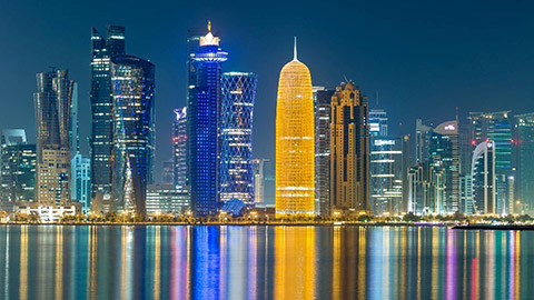Doha’s skyline. Image provided by Getty.