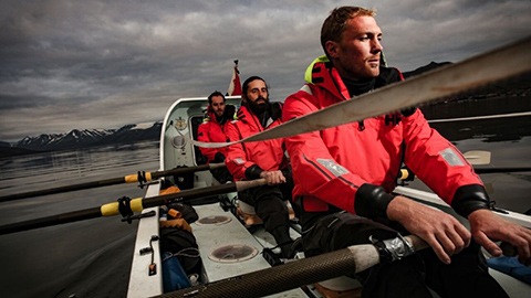 Danny Longman on rowing boat