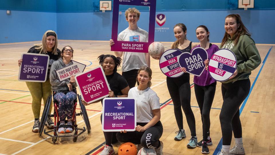 students in sport hall who are part of the coach and volunteer academy