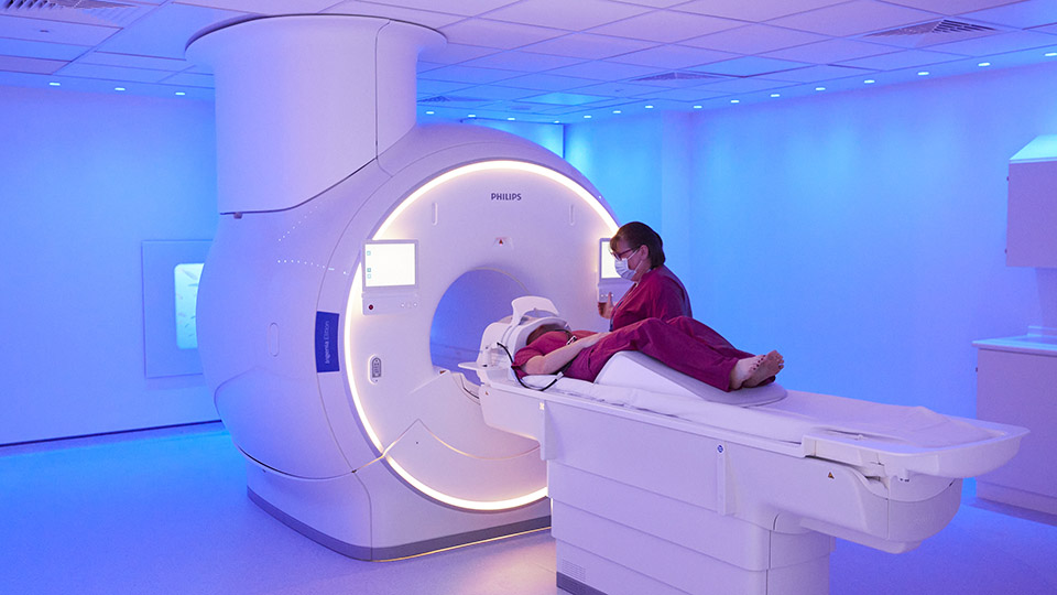 Patient in a MRI scanner