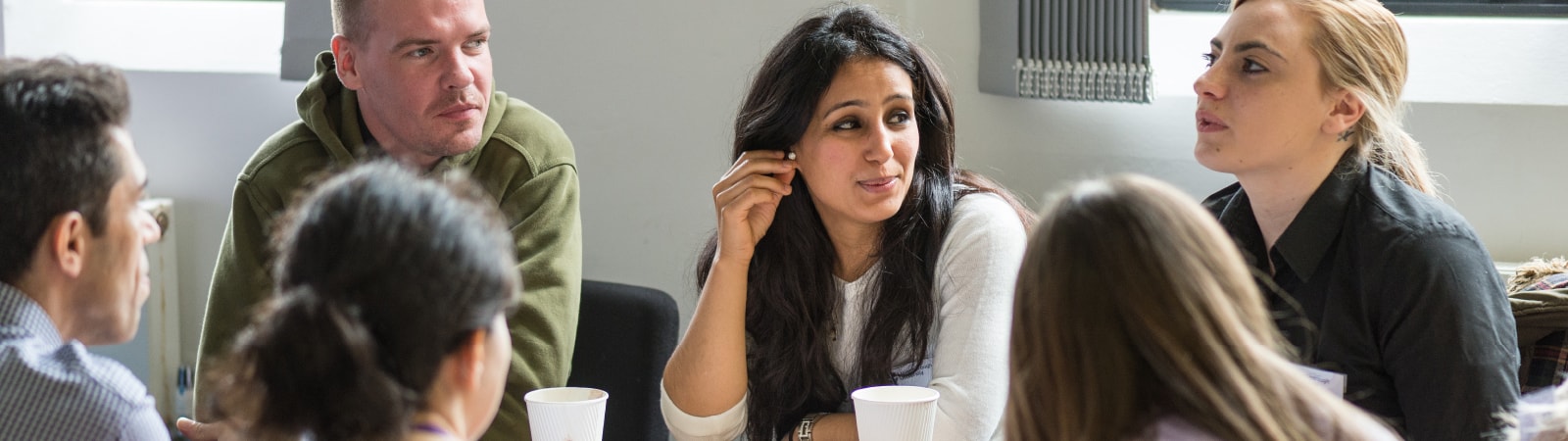 Staff in discussion photo