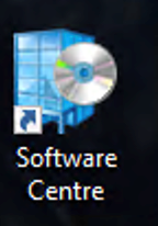 The image shows the Software centre shortcut on the desktop