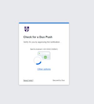 DUO authentication prompt